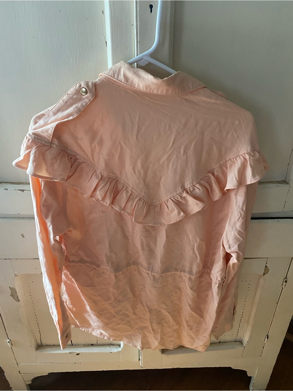 Soft Pink Ruffle-Detail Utility Jacket by Baby Phat - Picture 5 of 6